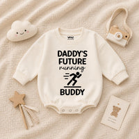 Daddy’s Future Running Buddy Baby Romper, Future Marathon Runner Baby Bodysuit, Sporty Infant Clothes, Father's Day Gifts, Baby Shower Gifts