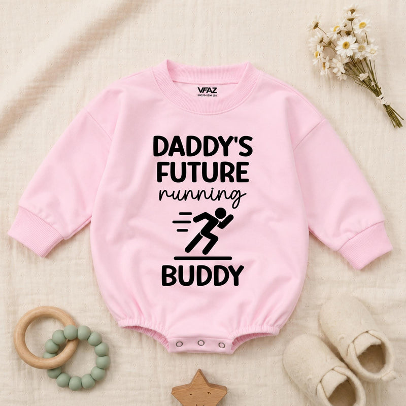 Daddy’s Future Running Buddy Baby Romper, Future Marathon Runner Baby Bodysuit, Sporty Infant Clothes, Father's Day Gifts, Baby Shower Gifts