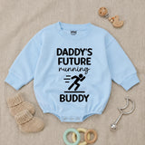 Daddy’s Future Running Buddy Baby Romper, Future Marathon Runner Baby Bodysuit, Sporty Infant Clothes, Father's Day Gifts, Baby Shower Gifts