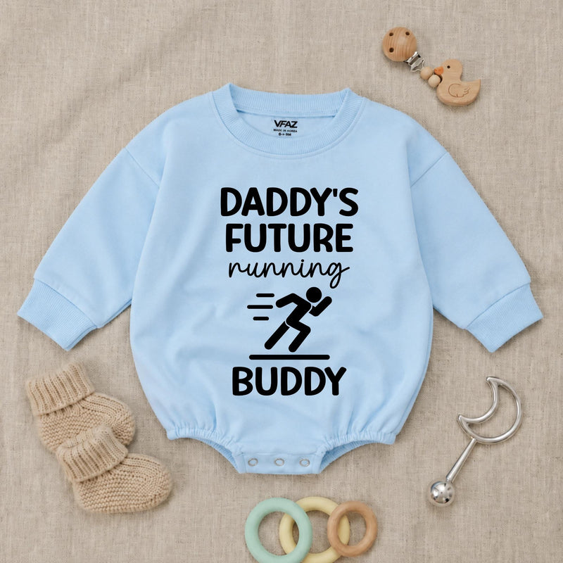 Daddy’s Future Running Buddy Baby Romper, Future Marathon Runner Baby Bodysuit, Sporty Infant Clothes, Father's Day Gifts, Baby Shower Gifts