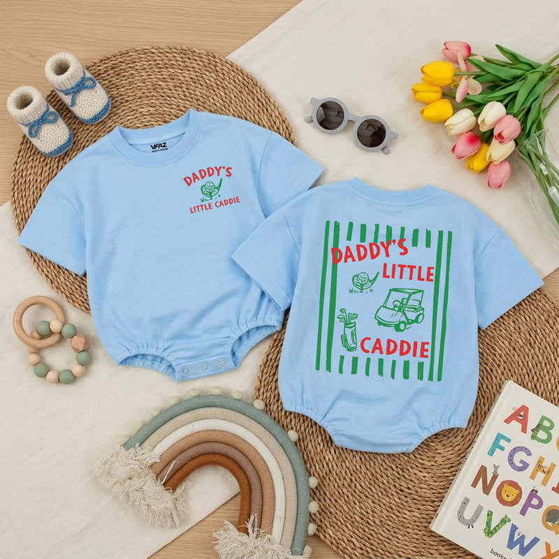 Daddy's Little Caddie Baby Romper Golf Outfit for Babies Retro-Inspired Design Gift for Golf-Loving Families Father's Day Baby Shower