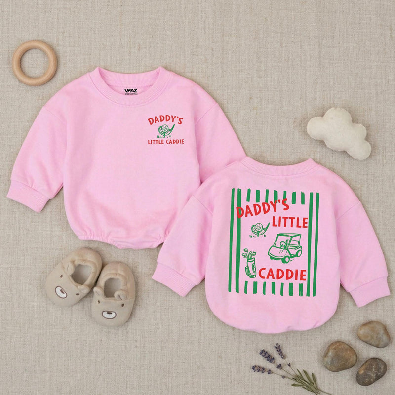 Daddy's Little Caddie Baby Romper Golf Outfit for Babies Retro-Inspired Design Gift for Golf-Loving Families Father's Day Baby Shower
