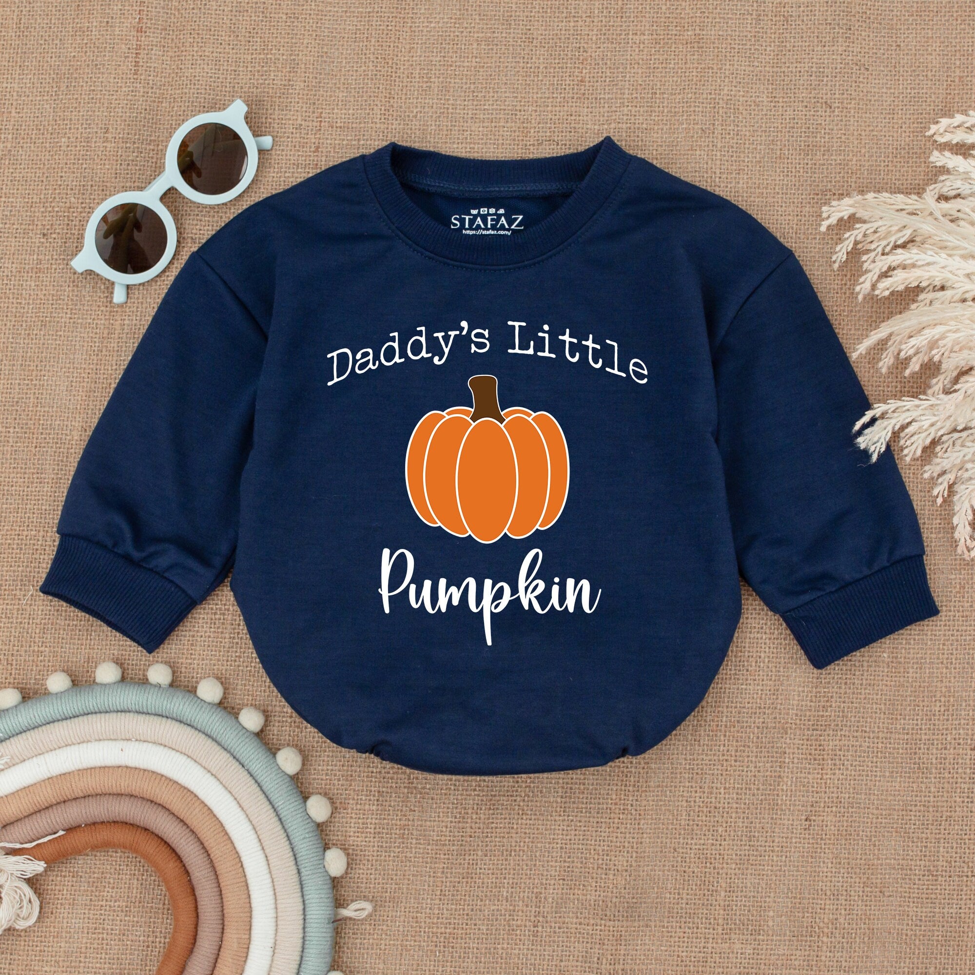 Daddy's Little Pumpkin Baby Romper Cozy Fall Outfit Thanksgiving Bodysuit Soft Cotton Baby Shower Gift Autumn Infant Girl or Boy
