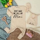 Don't Make Me Call My Mimi Baby Bodysuit Funny Infant Outfit Newborn Clothes Gift for Grandma Baby Shower Present Soft Cotton Design