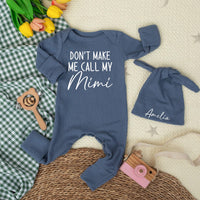 Don't Make Me Call My Mimi Baby Bodysuit Funny Infant Outfit Newborn Clothes Gift for Grandma Baby Shower Present Soft Cotton Design