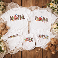 Farm Theme First Birthday Matching Family Shirts Custom Cow and Barn Design Baby Toddler Girl Boy Outfit Rustic Farm Animal Party Tee