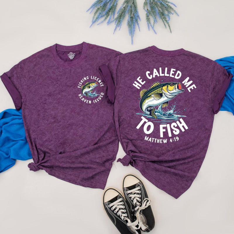 Father Son Christian Fishing Shirts with Leaping Bass Design Matthew 4:19 Faith-Based Outfit Matching Fishing Shirts for Dad and Son