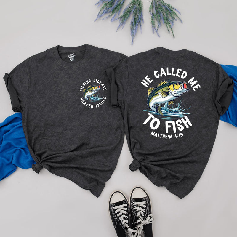 Father Son Christian Fishing Shirts with Leaping Bass Design Matthew 4:19 Faith-Based Outfit Matching Fishing Shirts for Dad and Son