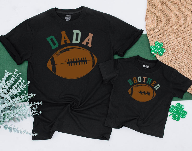 First Birthday Football Family Shirts Personalized Baby Toddler Outfit Soft Comfortable Cotton Dad Mom Sister 1st Year Down Design