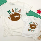 First Birthday Football Family Shirts Personalized Baby Toddler Outfit Soft Comfortable Cotton Dad Mom Sister 1st Year Down Design