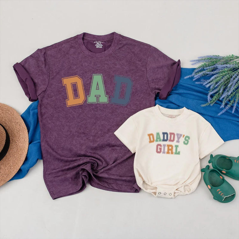 First Fathers Day Matching Dad and Daughter Shirts Earthy Tones Baby Girl Bodysuit Daddy and Me Outfit Gift for New Dad 2026
