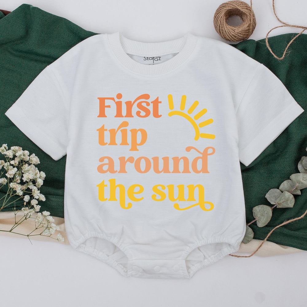 First Trip Around the Sun Birthday Shirt Matching Family Outfits Boho Sunshine Theme Toddler Baby Party Outfit Mommy Daddy Sibling Gift