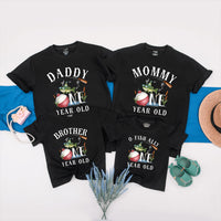 Fishing 1st Birthday Matching Family Shirts Personalized Party Outfit Daddy Mommy Brother Baby Bodysuit Rustic Outdoor Theme