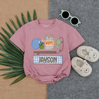 Fishing Buddy Baby Romper with Personalized Name Outdoor Toddler Summer Outfit Custom Fisherman Gift Plaid Design Comfortable Baby Clothes