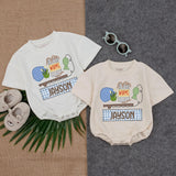 Fishing Buddy Baby Romper with Personalized Name Outdoor Toddler Summer Outfit Custom Fisherman Gift Plaid Design Comfortable Baby Clothes