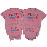 Flight Crew Matching Family Shirts, Custom Birthday Outfit for Toddler, Baby, Mom, Dad, Soft Cotton Tee, Personalized Gift for Milestone Event
