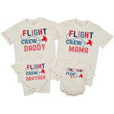 Flight Crew Matching Family Shirts, Custom Birthday Outfit for Toddler, Baby, Mom, Dad, Soft Cotton Tee, Personalized Gift for Milestone Event