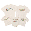 Floral Wild One Birthday Shirt for Girls, Toddler or Baby Party Outfit, Colorful Wildflower Design, Soft Cotton Custom Family Matching