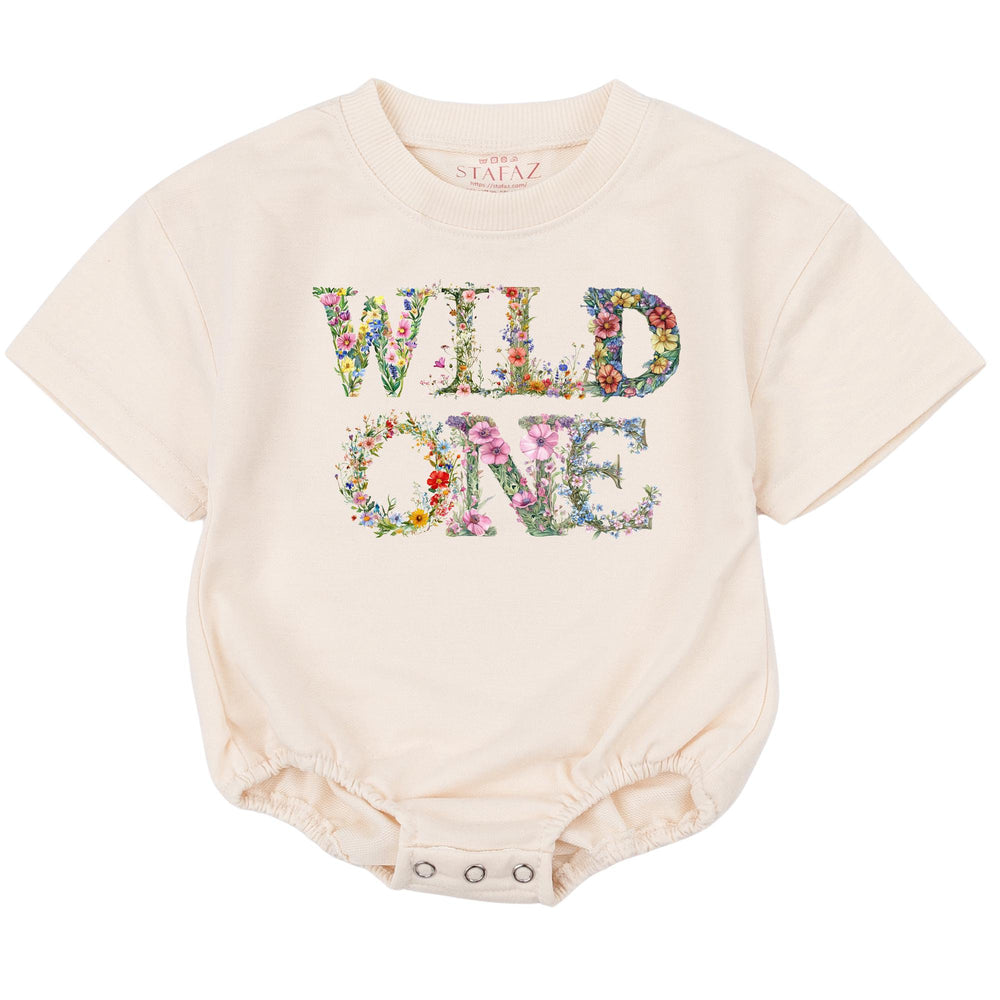 Floral Wild One Birthday Shirt for Girls, Toddler or Baby Party Outfit, Colorful Wildflower Design, Soft Cotton Custom Family Matching