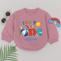 Fun to Be One Beach-Themed First Birthday Baby Romper Personalized with Name Summer Party Outfit Comfortable Cotton Cake Smash Gift