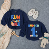 Fun to Be One Birthday Romper for Baby Boys Personalized 1st Birthday Outfit Photo Ready Cake Smash Cotton Comfortable Party Clothes