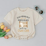 Funny Baby Coming Home Outfit Neutral Newborn Bodysuit with Minimalist Crib Design Perfect for Baby Shower Gift or Hospital Outfit
