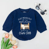 Funny Baby Coming Home Outfit Neutral Newborn Bodysuit with Minimalist Crib Design Perfect for Baby Shower Gift or Hospital Outfit