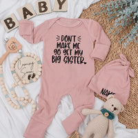 Funny Big Sister Baby Bodysuit Playful Text Outfit Custom Infant Romper Black Whimsical Font Newborn Gift Soft Cotton Comfortable Wear