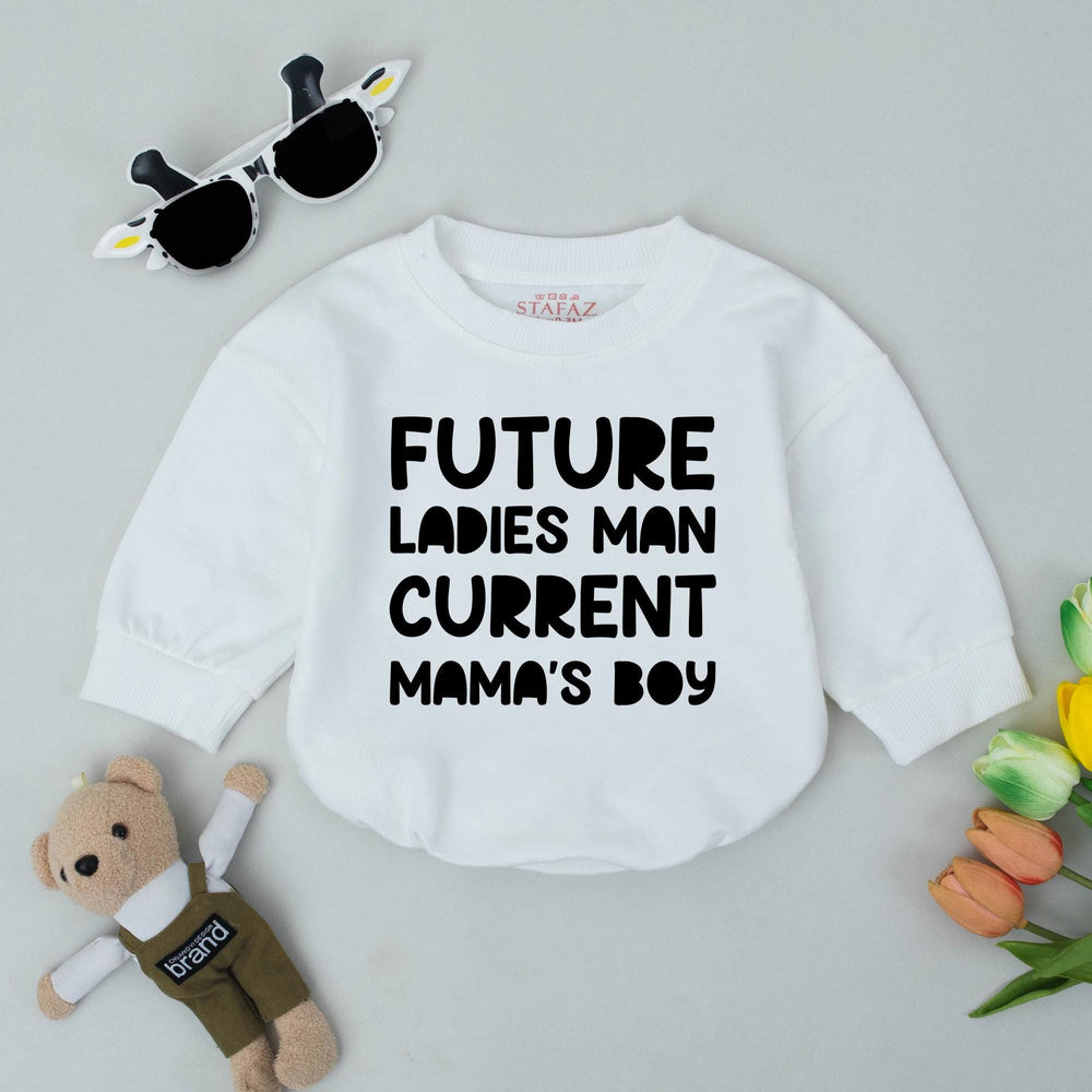 Future Ladies Man Current Mama's Boy Baby Romper Cute Infant Outfit Soft Cotton Baby Shower Gift First Mother's Day Newborn Clothes