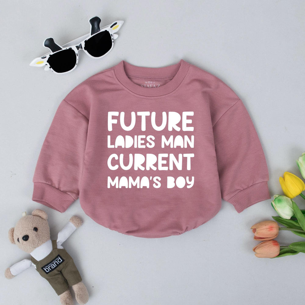 Future Ladies Man Current Mama's Boy Baby Romper Cute Infant Outfit Soft Cotton Baby Shower Gift First Mother's Day Newborn Clothes