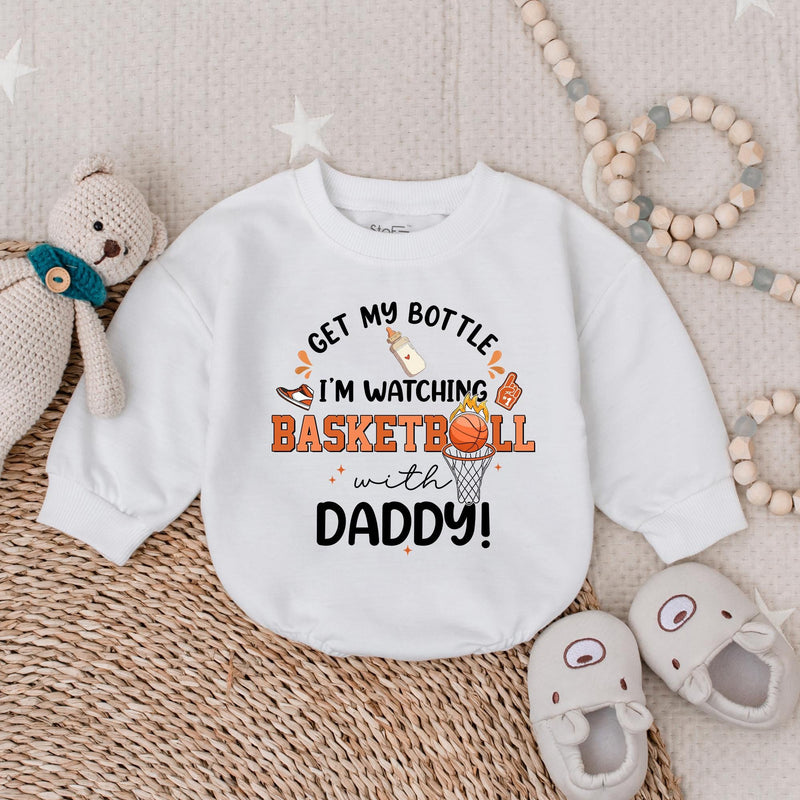 Get My Bottle Basketball Romper Baby Game Day Outfit Fun Sports Bodysuit Cotton Comfortable Infant Boy Girl Birthday Gift