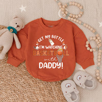 Get My Bottle Basketball Romper Baby Game Day Outfit Fun Sports Bodysuit Cotton Comfortable Infant Boy Girl Birthday Gift