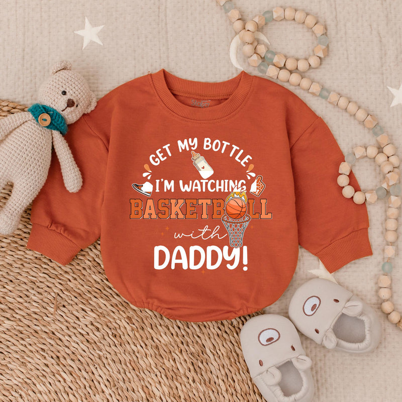 Get My Bottle Basketball Romper Baby Game Day Outfit Fun Sports Bodysuit Cotton Comfortable Infant Boy Girl Birthday Gift
