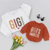 Gigi and Gigi’s Favorite Matching Shirts Minimalist Neutral Design Grandma and Grandchild Outfit Soft Cotton Gift for Mother’s Day