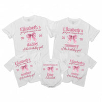 Girls Just Wanna Be One First Birthday Shirts with Pink Bow, Matching Mommy and Me Birthday Outfits, Personalized Family Party Tees 2026