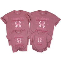 Girls Just Wanna Be One First Birthday Shirts with Pink Bow, Matching Mommy and Me Birthday Outfits, Personalized Family Party Tees 2026