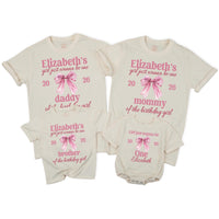Girls Just Wanna Be One First Birthday Shirts with Pink Bow, Matching Mommy and Me Birthday Outfits, Personalized Family Party Tees 2026