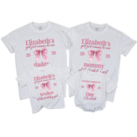 Girls Just Wanna Be One First Birthday Shirts with Pink Bow, Matching Mommy and Me Birthday Outfits, Personalized Family Party Tees 2026