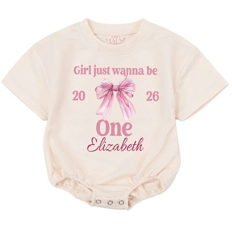Girls Just Wanna Be One First Birthday Shirts with Pink Bow, Matching Mommy and Me Birthday Outfits, Personalized Family Party Tees 2026