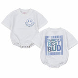 grandpa's Best Bud Baby Romper, Retro First Father's Day Baby Outfit, New Born Shower Gift, Dad Son Newborn Bodysuit, grandpa's Bestie