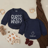 Guess What Chicken Butt Baby Romper Funny Farm Outfit Soft Cotton Infant Toddler Clothes Cute Shower Gift for Boys or Girls
