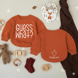 Guess What Chicken Butt Baby Romper Funny Farm Outfit Soft Cotton Infant Toddler Clothes Cute Shower Gift for Boys or Girls