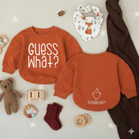Guess What Chicken Butt Baby Romper Funny Farm Outfit Soft Cotton Infant Toddler Clothes Cute Shower Gift for Boys or Girls