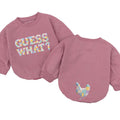 Guess What Chicken Butt Baby Romper Funny Patchwork Bodysuit Gender Neutral Infant Outfit Soft Cotton Baby Shower Gift Cute Design