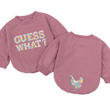 Guess What Chicken Butt Baby Romper Funny Patchwork Bodysuit Gender Neutral Infant Outfit Soft Cotton Baby Shower Gift Cute Design