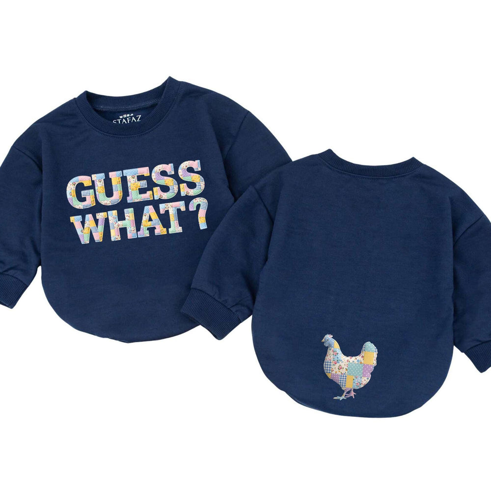 Guess What Chicken Butt Baby Romper Funny Patchwork Bodysuit Gender Neutral Infant Outfit Soft Cotton Baby Shower Gift Cute Design