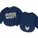 Guess What Chicken Butt Baby Romper Funny Patchwork Bodysuit Gender Neutral Infant Outfit Soft Cotton Baby Shower Gift Cute Design