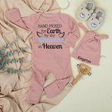 Hand Picked for Earth by Grandma in Heaven Baby Bodysuit Cute Sentimental Baby Shower Gift Soft Cotton Newborn Infant Outfit for Boys or Girls
