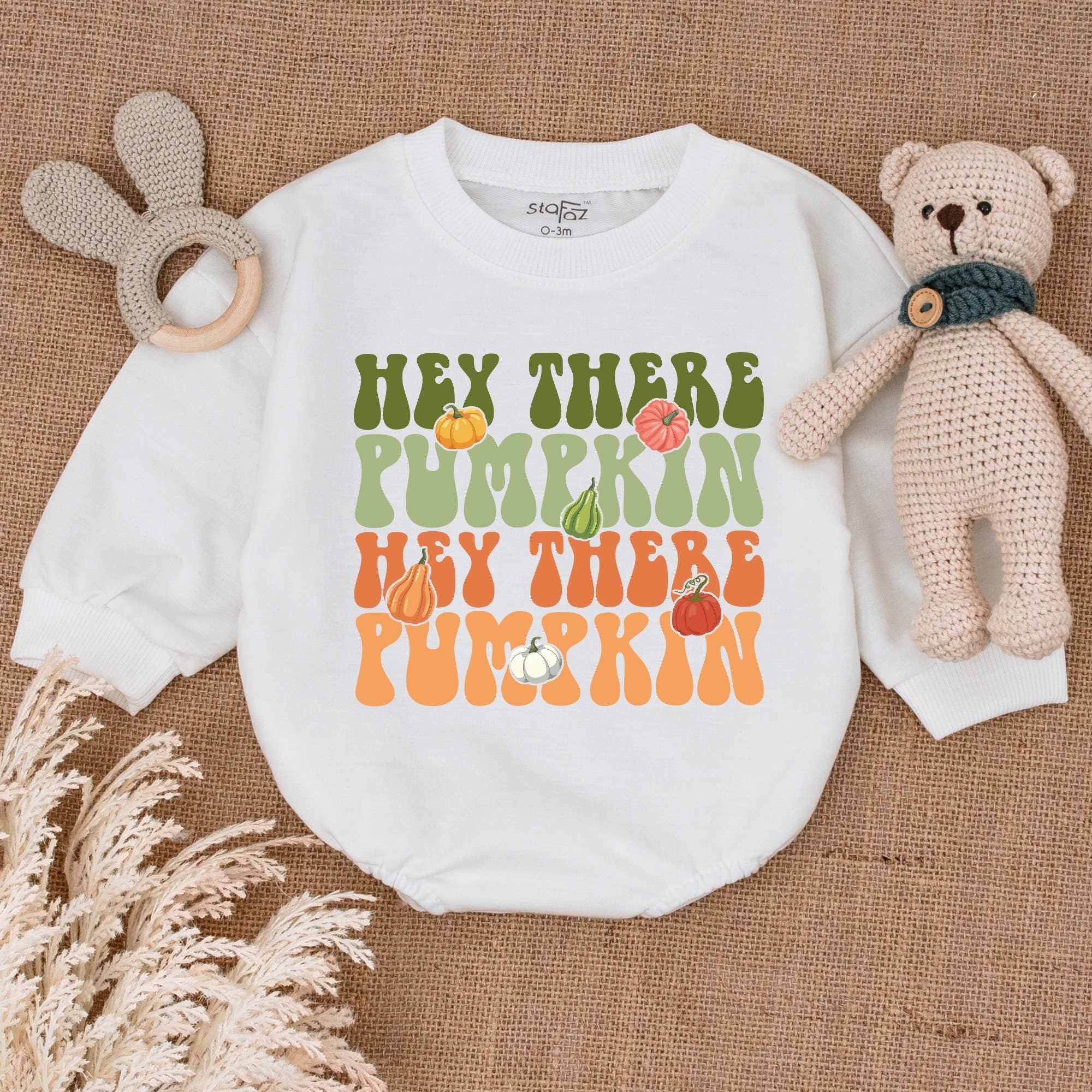 Hey There Pumpkin Baby Romper Adorable Fall Outfit Soft Cotton Thanksgiving Bodysuit Festive Infant Clothes First Autumn Celebration