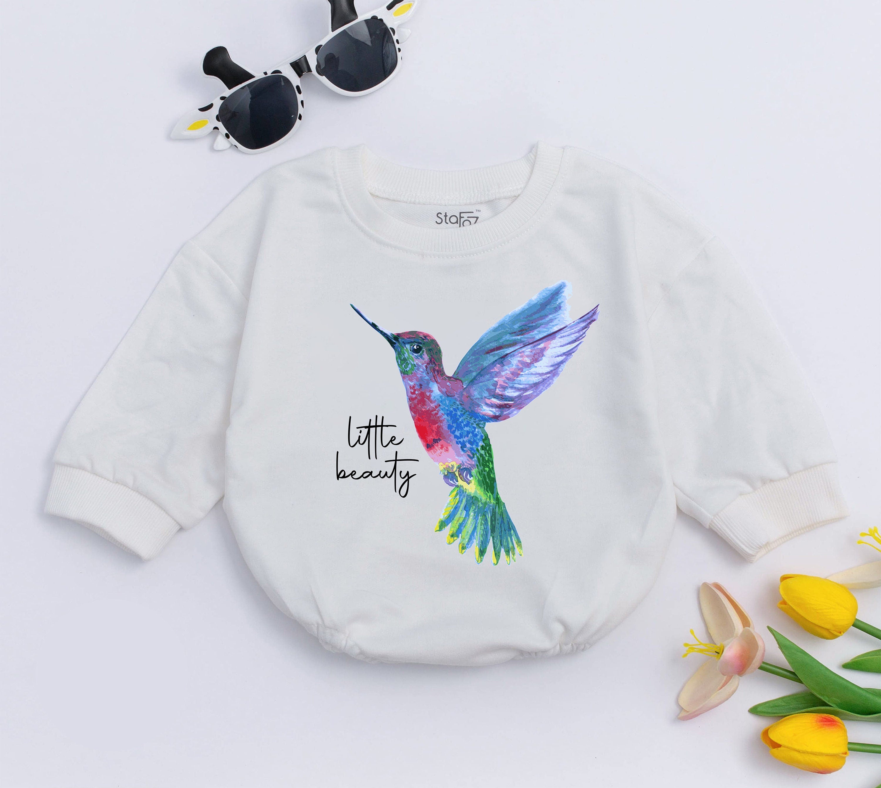 Little Beauty Hummingbird Romper for Baby - Whimsical Outfit